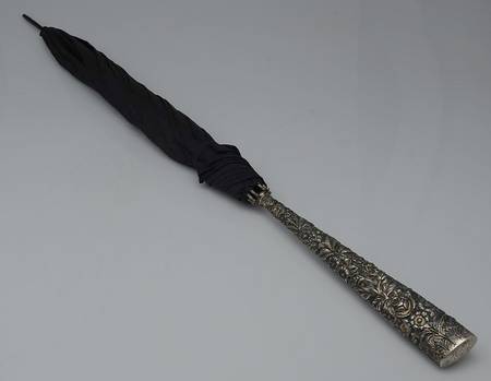 Stieff Rose (Sterling, 1892, Hollowware) Umbrella with Sterling Handle