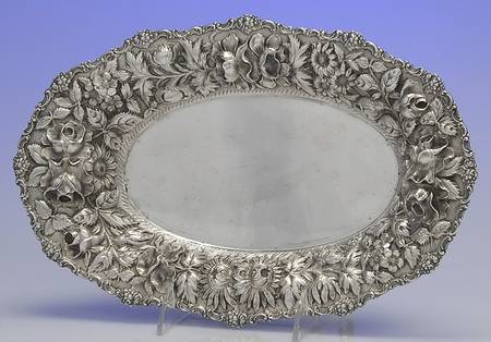 Stieff Rose (Sterling, 1892, Hollowware) 12" Bread Tray