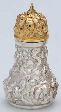 Stieff Rose (Sterling, 1892, Hollowware) Pepper Shaker-Individual