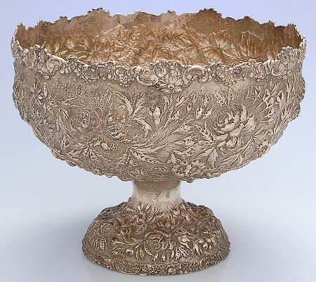 Stieff Rose (Sterling, 1892, Hollowware) Punch Bowl