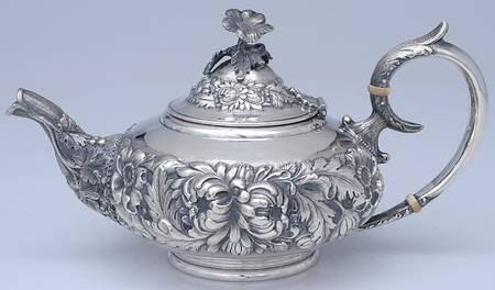 Stieff Rose (Sterling, 1892, Hollowware) Teapot