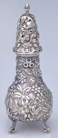 Stieff Rose (Sterling, 1892, Hollowware) Pepper Shaker