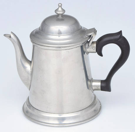 Colonial (Pewter, Hollowware) Black Handle Teapot
