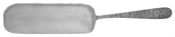 Repousse (Sterling, 1896, 925-1000) Small Flat Handle Crumb Knife/Crumber