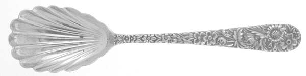 Repousse (Sterling, 1896, 925-1000) Sugar Shell Spoon