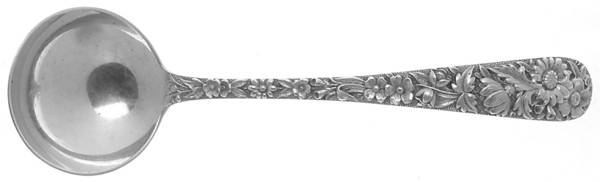 Repousse (Sterling, 1896, 925-1000) Mayonnaise Ladle