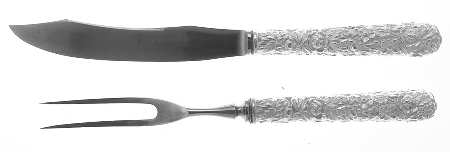 Repousse (Sterling, 1896, 925-1000) 2 Pc Small Full Repousse Steak Carving Set,StnlBld
