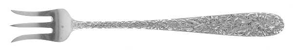 Repousse (Sterling, 1896, 925-1000) Oyster Fork
