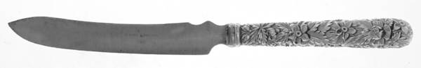Repousse (Sterling, 1896, 925-1000) Small Full Repousse Steak Carving Knife,Stnl Blade
