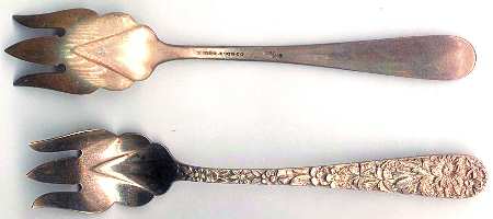 Repousse (Sterling, 1896, 925-1000) Ice Cream Fork