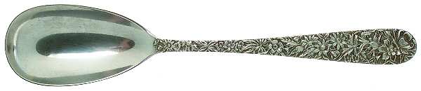 Repousse (Sterling, 1896, 925-1000) Medium Solid Serving Spoon