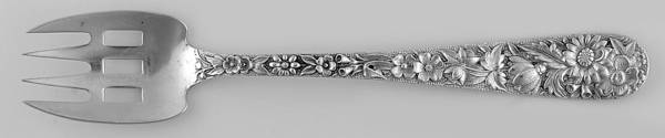 Repousse (Sterling, 1896, 925-1000) Large Ramekin Fork