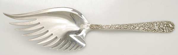 Repousse (Sterling, 1896, 925-1000) Solid Macaroni Server