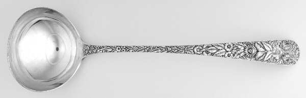 Repousse (Sterling, 1896, 925-1000) Solid Soup Ladle