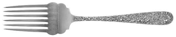 Repousse (Sterling, 1896, 925-1000) Solid Serving Fork