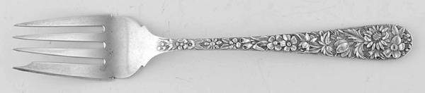Repousse (Sterling, 1896, 925-1000) Individual Salad Fork