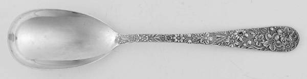 Repousse (Sterling, 1896, 925-1000) Solid Serving Spoon