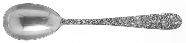 Repousse (Sterling, 1896, 925-1000) Preserve Spoon