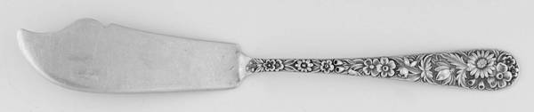 Repousse (Sterling, 1896, 925-1000) Flat Handle Master Butter Knife