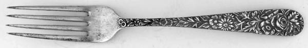 Repousse (Sterling, 1896, 925-1000) Fork