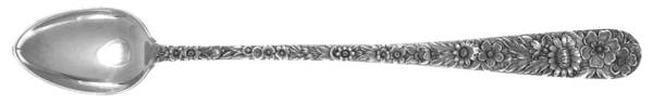 Repousse (Sterling, 1896, 925-1000) Iced Tea Spoon