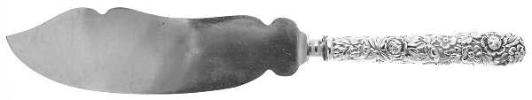 Repousse (Sterling, 1896, 925-1000) Full Repousse Ice Cream Serving Knife,Slvp Blade