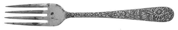 Repousse (Sterling, 1896, 925-1000) Youth Fork