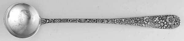 Repousse (Sterling, 1896, 925-1000) Long Handle Chocolate Muddler Spoon