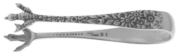 Repousse (Sterling, 1896, 925-1000) Bon Bon Tongs