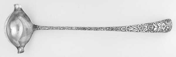 Repousse (Sterling, 1896, 925-1000) Punch Ladle Solid Piece