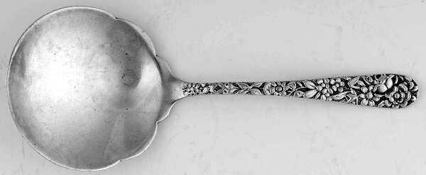 Repousse (Sterling, 1896, 925-1000) Solid Bon Bon Spoon