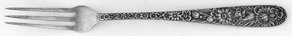 Repousse (Sterling, 1896, 925-1000) Individual Solid Fruit Fork