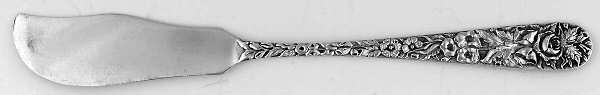 Repousse (Sterling, 1896, 925-1000) Individual Solid Fish Knife