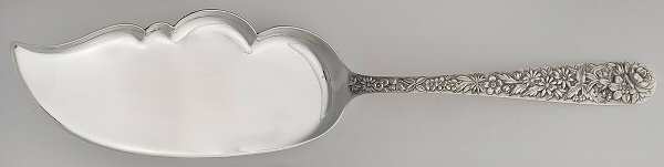 Repousse (Sterling, 1896, 925-1000) Large Solid Fish Serving Knife