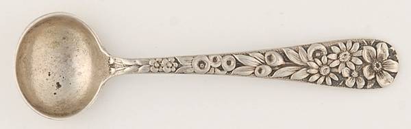 Repousse (Sterling, 1896, 925-1000) Master Salt Spoon