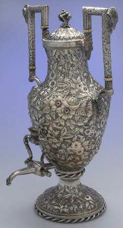 Repousse-Ram's Head (Coin, Full Chased) Coffee Urn