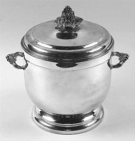 Silverplate Hollowware Ice Bucket & Lid