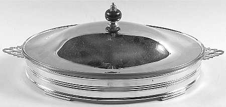 Silverplate Hollowware Plated Oval Covered Vegetable Bowl