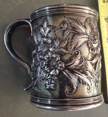 Repousse-Full Chased-Hand Chased Baby Cup