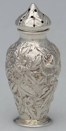 Repousse-Full Chased-Hand Chased Individual Salt Shaker