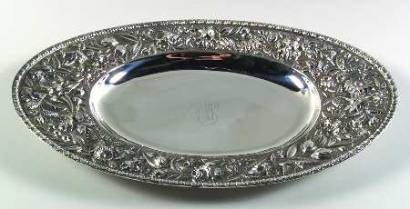 Repousse-Full Chased-Hand Chased 16" Oval Serving Platter
