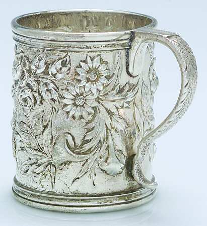 Repousse-Full Chased-Hand Chased Child's Cup