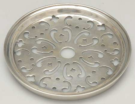 Repousse-Full Chased-Hand Chased Strainer for Round Open Butter