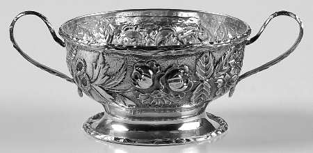 Repousse-Full Chased-Hand Chased Bouillon Cup