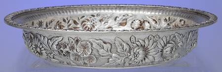 Repousse-Full Chased-Hand Chased Round Covered Vegetable No Lid