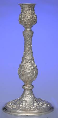 Repousse-Full Chased-Hand Chased Weighted Candlestick