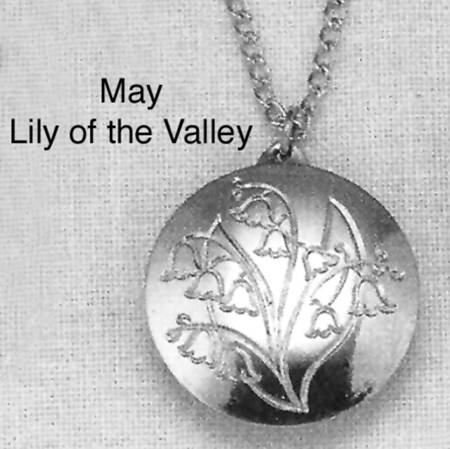 Flower of the Month (Pewter, Hollowware) Pendant