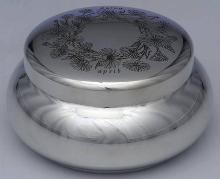 Flower of the Month (Pewter, Hollowware) Covered Box