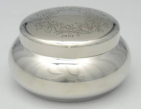 Flower of the Month (Pewter, Hollowware) Covered Box