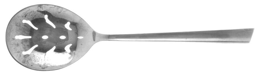 Personna (Sterling, 1959, Satin) Pierced Vegetable Serving Spoon